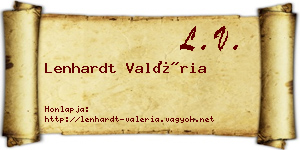 Lenhardt Valéria névjegykártya