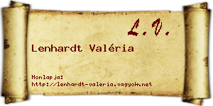 Lenhardt Valéria névjegykártya